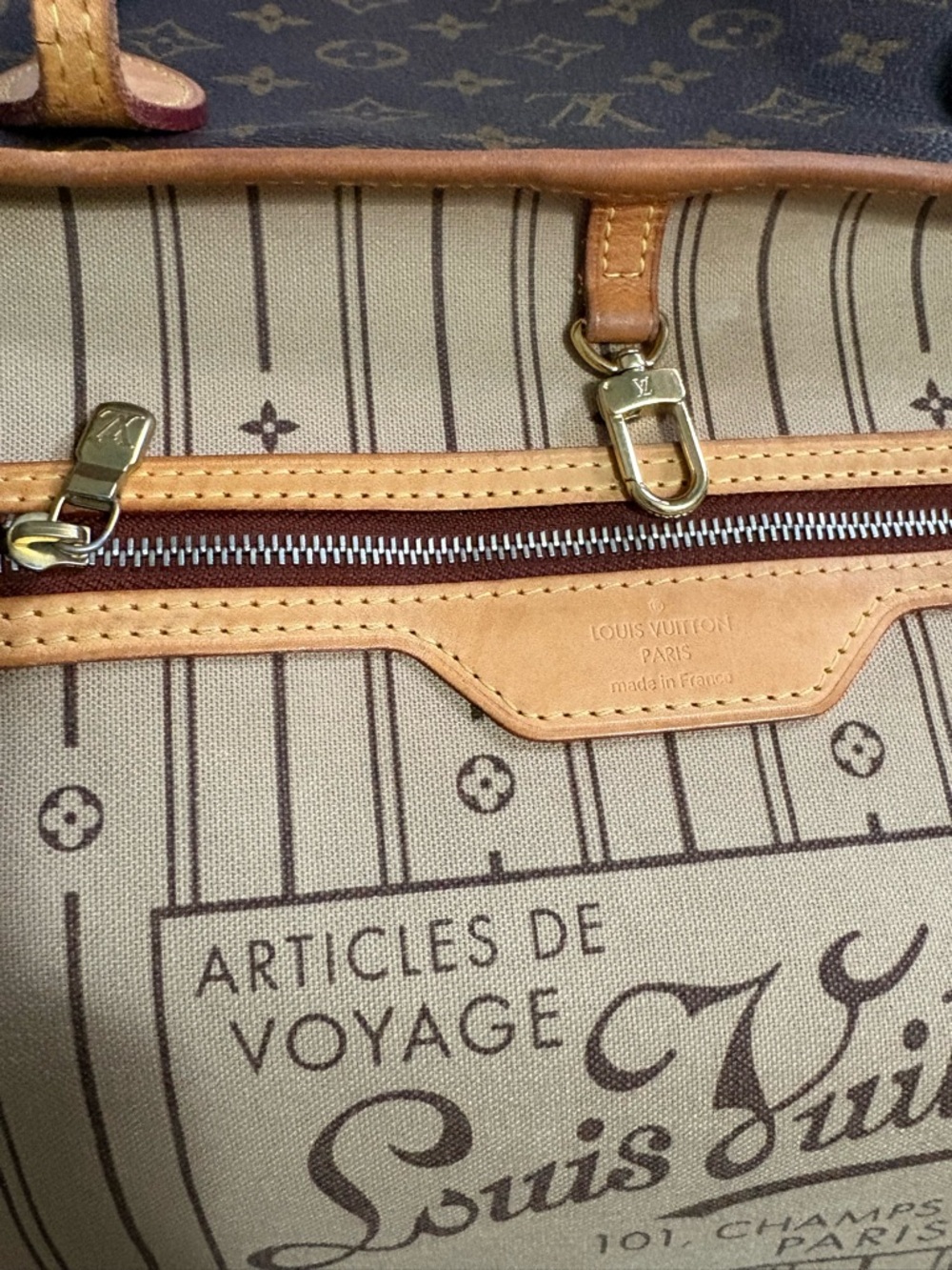 Louis Vuitton Monogram neverfull GM Tote Bag - Brown & Tan - Picture 11 of 16